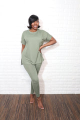 ships 9/15*Round neck smooth like butter set | Olive