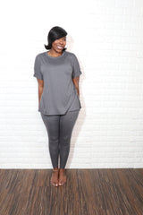 Round neck smooth like butter set | Ash Grey