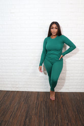 Long sleeve smooth like butter set| Hunter Green