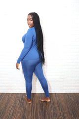 Long sleeve smooth like butter set| Navy