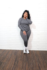 Long sleeve smooth like butter set| Grey