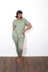 ships 9/15*Round neck smooth like butter set | Olive