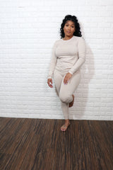 Long sleeve smooth like butter set| Bone