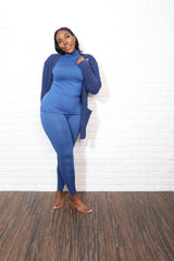 *Restock ships 11/12* 3 pc popcorn cardigan set| Navy