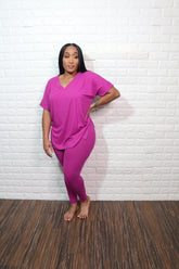 Smooth like butter Legging set| light plum