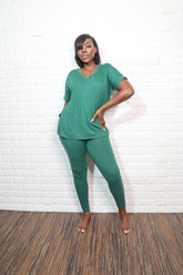 Smooth like butter Legging set| Green