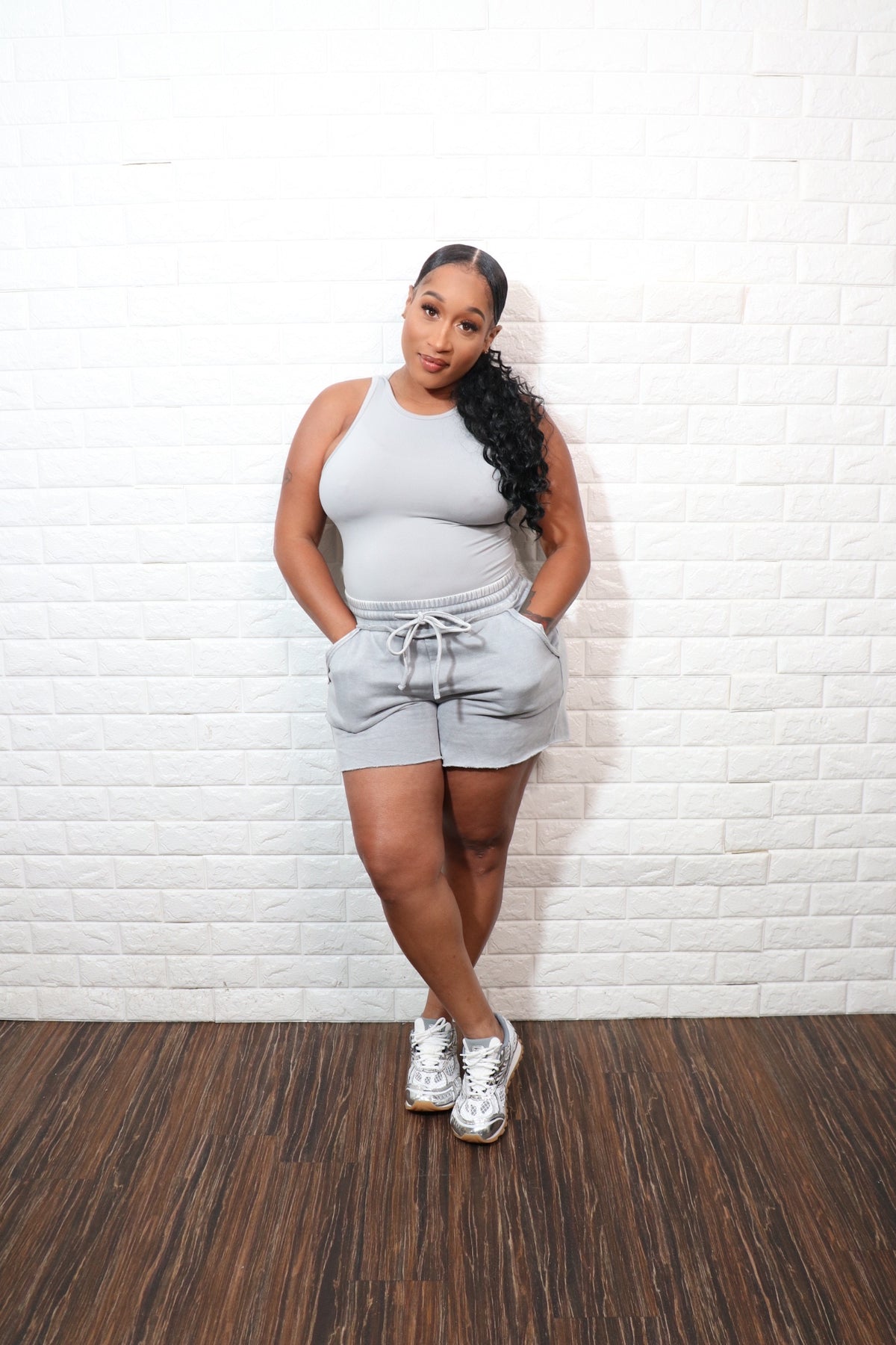 Sweat short set| Grey