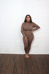 Buttery Soft Turtleneck Set| Mocha