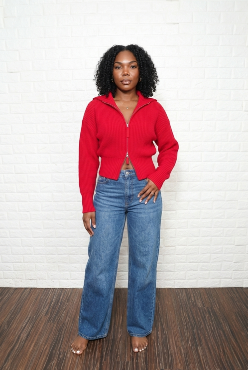 Double zip sweater| Multiple colors