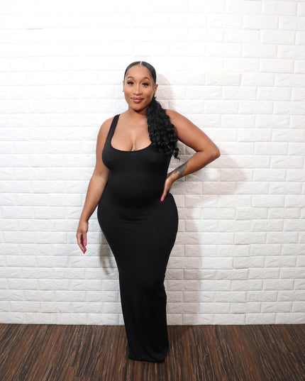 Buttery Soft Maxi Dress| Black