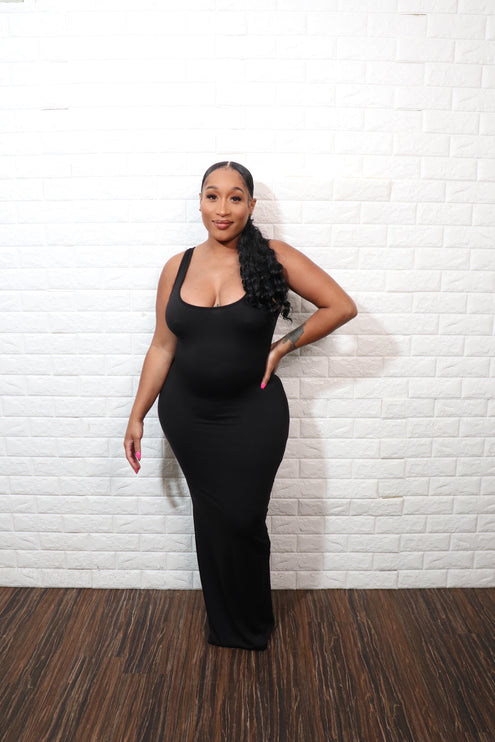 Buttery Soft Maxi Dress| Black