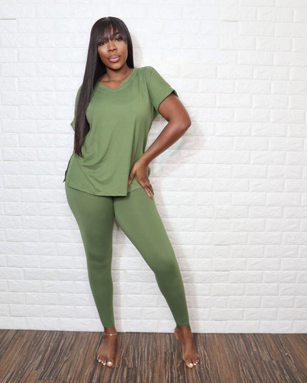 Smooth like butter Legging set| Olive