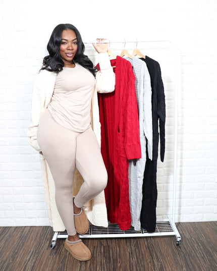 Cable Knit Chunky Cardigan| Multiple colors