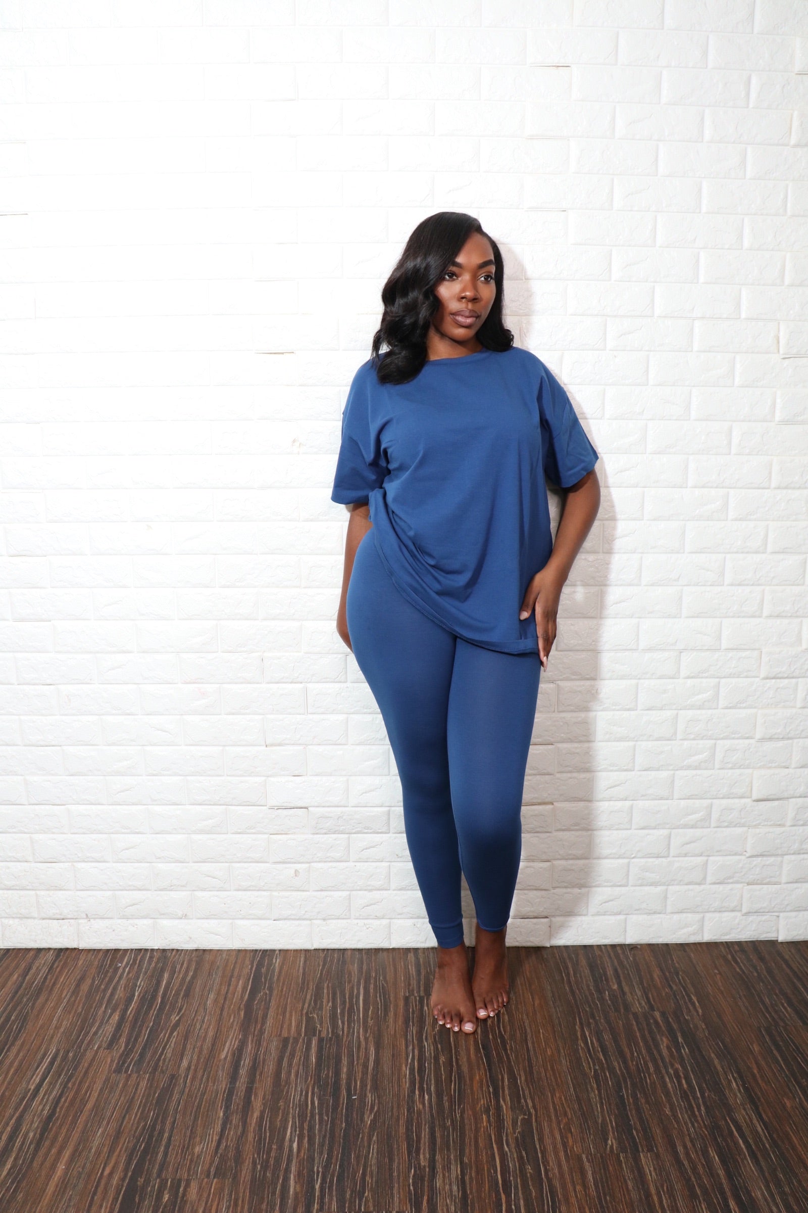 Cotton Legging Set| Navy