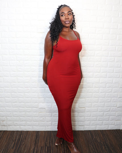 Ribbed Maxi| Rust