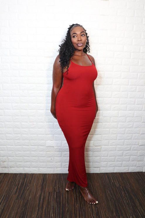 Ribbed Maxi| Rust