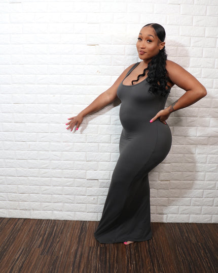 Buttery Soft Maxi Dress| Grey