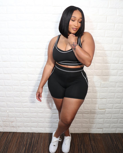 Athletic Short Set| Black