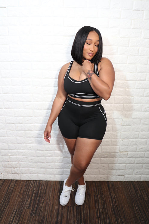Athletic Short Set| Black