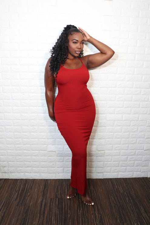 Ribbed Maxi| Rust