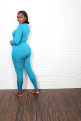 Long sleeve smooth like butter set| Teal