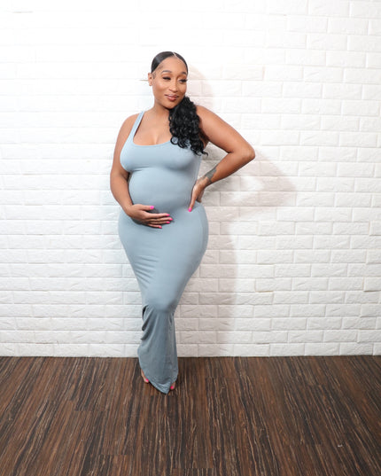 Buttery Soft Maxi Dress| BlueGrey