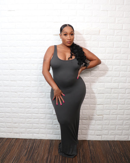 Buttery Soft Maxi Dress| Grey