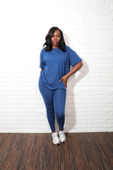 Cotton Legging Set| Navy
