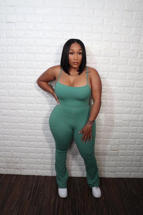 Flare Jumpsuit| Sage