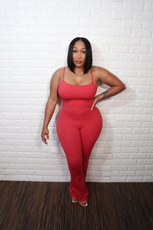 Flare Jumpsuit| Coral